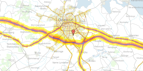 Trafikstøjkort på Bjørnemosen 69, 5260 Odense S