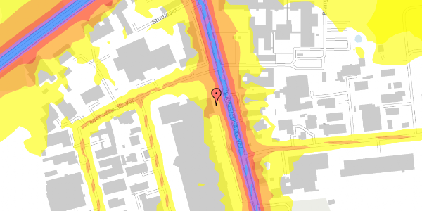 Trafikstøjkort på Blangstedgårdsvej 11, 1. , 5220 Odense SØ