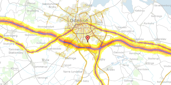 Trafikstøjkort på Blåbærvej 162, 5260 Odense S