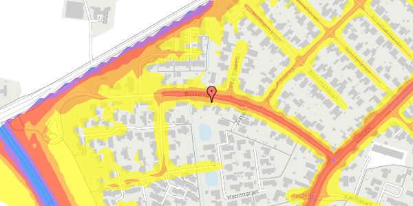 Trafikstøjkort på Borsvinget 18, 5320 Agedrup