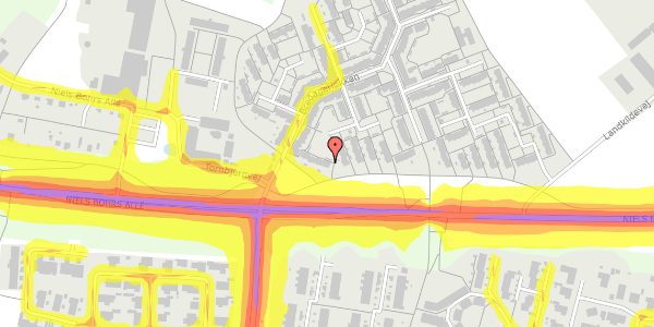 Trafikstøjkort på Bredagerløkken 53, 5220 Odense SØ