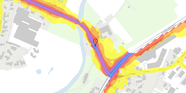 Trafikstøjkort på Brogårdsvej 84, 5260 Odense S