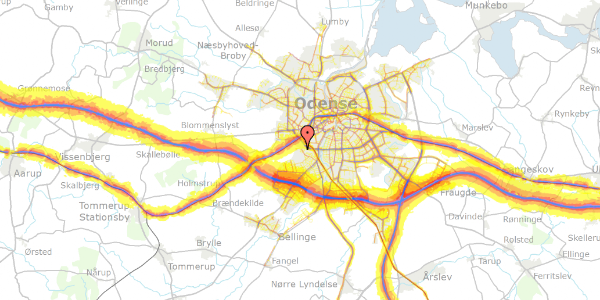 Trafikstøjkort på Broløkkevej 30, 5250 Odense SV