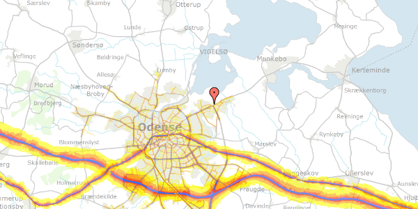 Trafikstøjkort på Bækholmen 20, 5240 Odense NØ