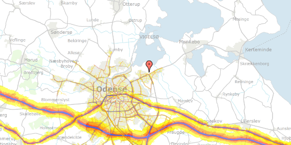 Trafikstøjkort på Bækholmen 66, 5240 Odense NØ