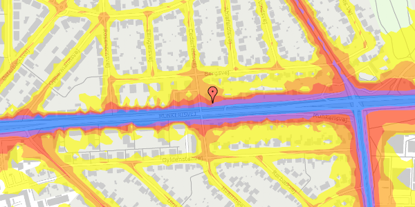 Trafikstøjkort på Cederfeldsvej 20, st. th, 5230 Odense M