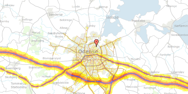 Trafikstøjkort på Drejøgade 6E, 5000 Odense C