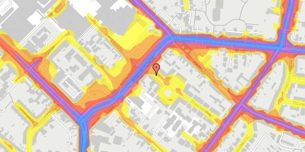 Trafikstøjkort på Drewsensvej 3, 2. th, 5000 Odense C