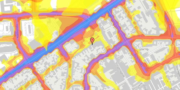 Trafikstøjkort på Dronningensgade 2B, 1. tv, 5000 Odense C