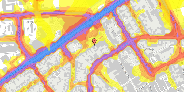 Trafikstøjkort på Dronningensgade 2C, 5000 Odense C