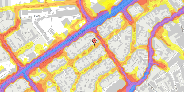 Trafikstøjkort på Dronningensgade 43, 1. , 5000 Odense C