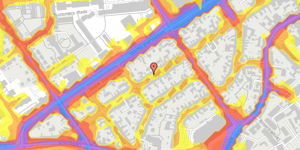 Trafikstøjkort på Dronningensgade 59, 2. , 5000 Odense C