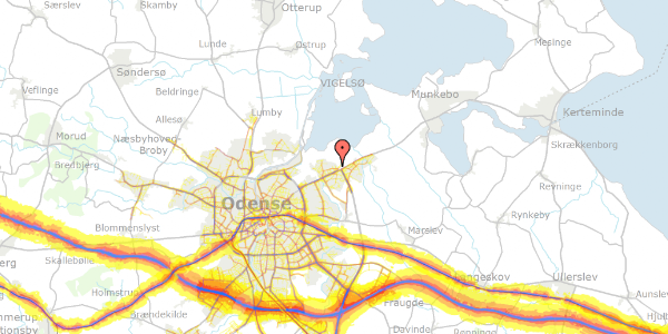 Trafikstøjkort på Egholmen 17, 5240 Odense NØ