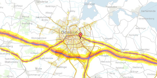 Trafikstøjkort på Ejby Møllevej 56, 5220 Odense SØ