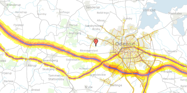 Trafikstøjkort på Ejlstrupvej 185, 5200 Odense V