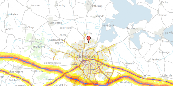 Trafikstøjkort på Enggårdsvej 19, 5270 Odense N