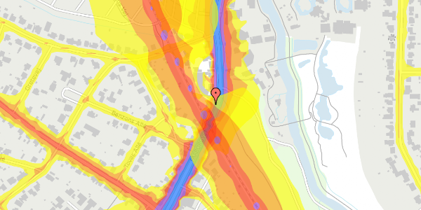 Trafikstøjkort på Faaborgvej 11, 2. th, 5250 Odense SV