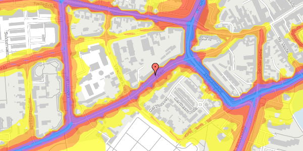 Trafikstøjkort på Falen 21C, 2. th, 5000 Odense C