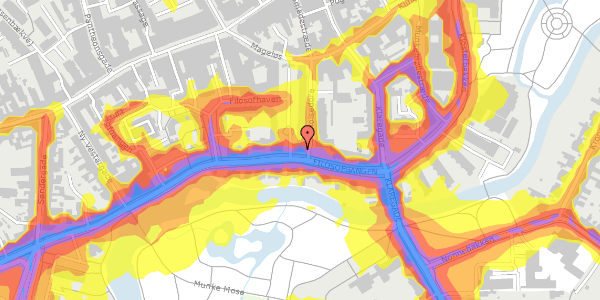 Trafikstøjkort på Filosofgangen 7, 5. 3, 5000 Odense C