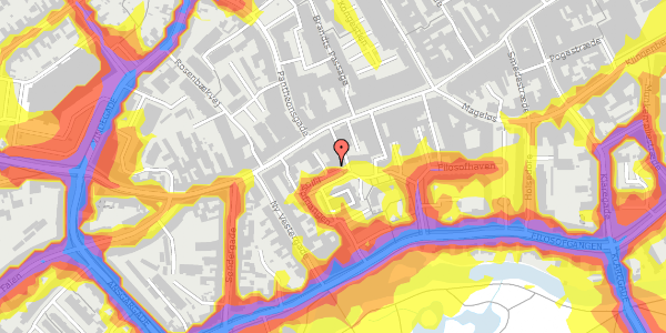 Trafikstøjkort på Filosofgangen 17C, 1. , 5000 Odense C