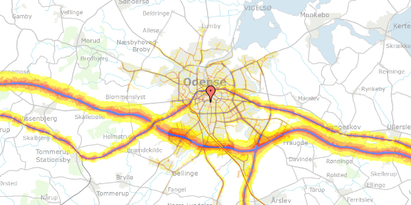 Trafikstøjkort på Filosofgangen 66, 5000 Odense C