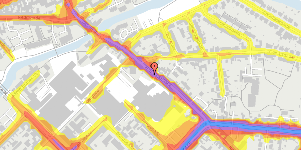 Trafikstøjkort på Frederiksgade 31, 1. th, 5000 Odense C