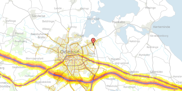 Trafikstøjkort på Fridasholmvej 26, 5240 Odense NØ