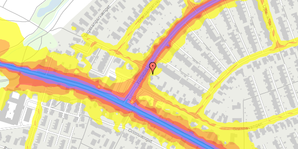 Trafikstøjkort på Fuglebakken 260, 5210 Odense NV