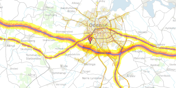 Trafikstøjkort på Fædresmindevej 84, 5250 Odense SV