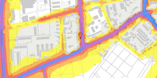 Trafikstøjkort på Fælledvej 23, 1. th, 5000 Odense C