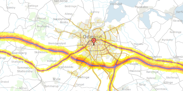 Trafikstøjkort på Gerthasminde 28, 5000 Odense C