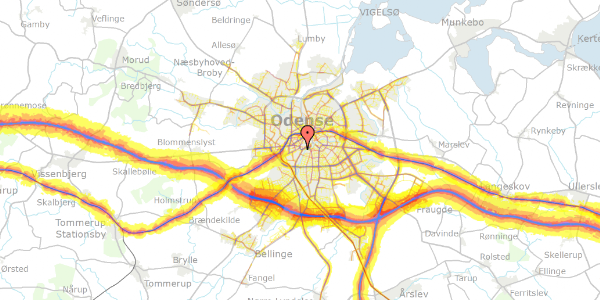 Trafikstøjkort på Gerthasminde 41D, 5000 Odense C