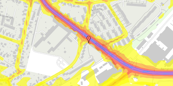 Trafikstøjkort på Glentevej 87, 1. tv, 5000 Odense C