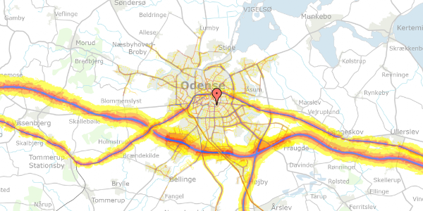 Trafikstøjkort på Gormsgade 8B, 5000 Odense C