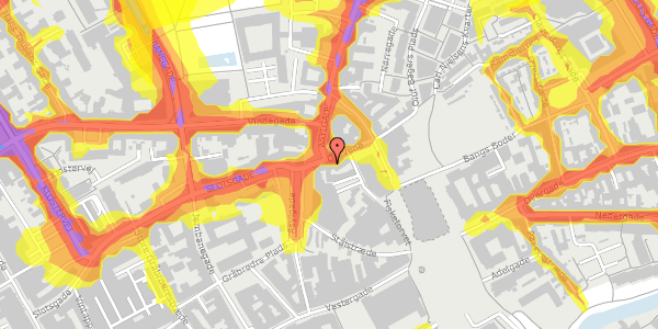 Trafikstøjkort på Gravene 8, st. , 5000 Odense C