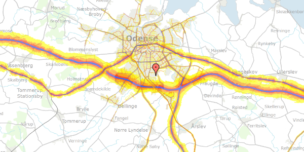 Trafikstøjkort på Græsmarken 5, 5260 Odense S