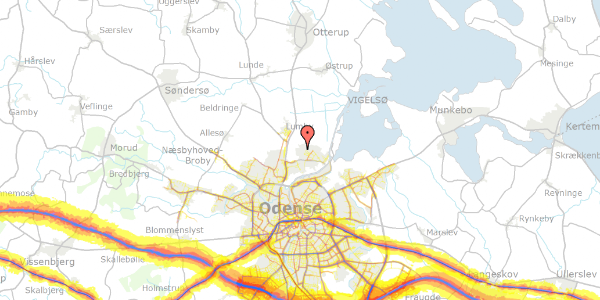 Trafikstøjkort på Grønnegyden 48, 5270 Odense N