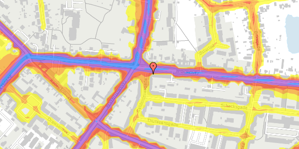 Trafikstøjkort på Gyldenløvesgade 2A, 2. tv, 5000 Odense C