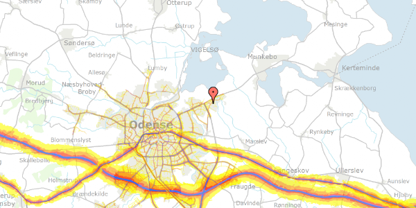 Trafikstøjkort på Hammeren 18, 5320 Agedrup