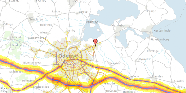 Trafikstøjkort på Hammeren 31, 5320 Agedrup