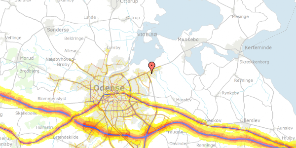 Trafikstøjkort på Hammeren 63, 5320 Agedrup