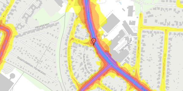 Trafikstøjkort på Hans Svanings Vej 2, 1. th, 5000 Odense C