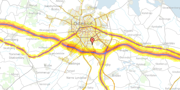 Trafikstøjkort på Havremarken 1, 5260 Odense S