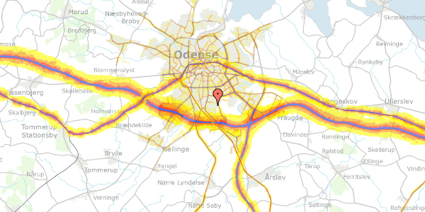 Trafikstøjkort på Havremarken 12, 5260 Odense S