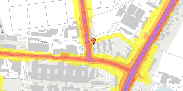 Trafikstøjkort på Heden 14, st. 1, 5000 Odense C