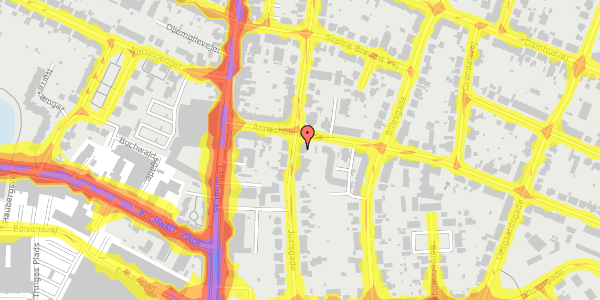 Trafikstøjkort på Henriettevej 5, 5000 Odense C