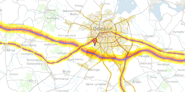 Trafikstøjkort på Hesteskoen 49, 5250 Odense SV