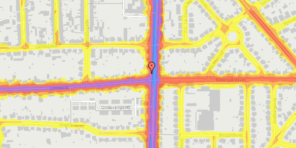 Trafikstøjkort på Hjallesevej 63, st. , 5000 Odense C