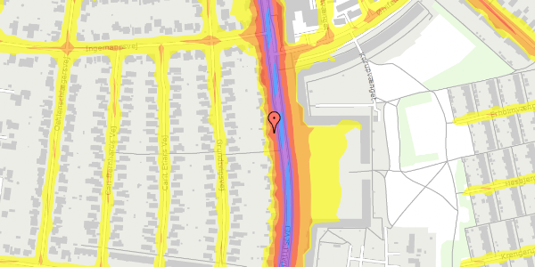 Trafikstøjkort på Hjallesevej 173, 5230 Odense M