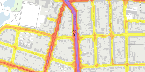 Trafikstøjkort på Hunderupvej 45, kl. , 5000 Odense C